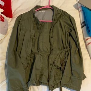 Oversized green jacket